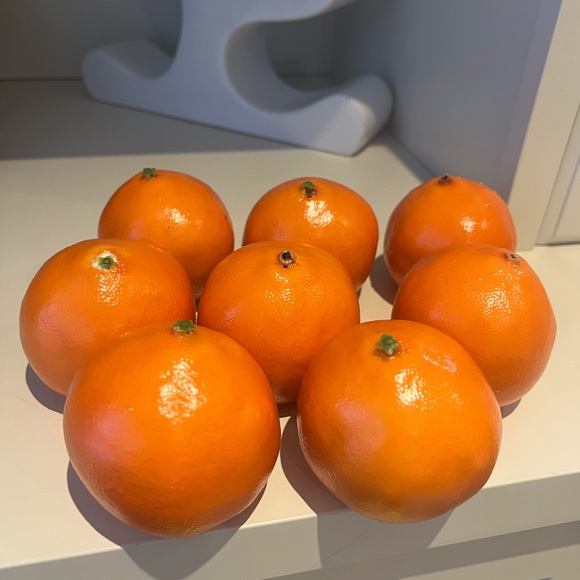 Fake Orange Artificial Fruits Model Lifelike Tangerine Home House Decor 8 Total - Picture 1 of 13
